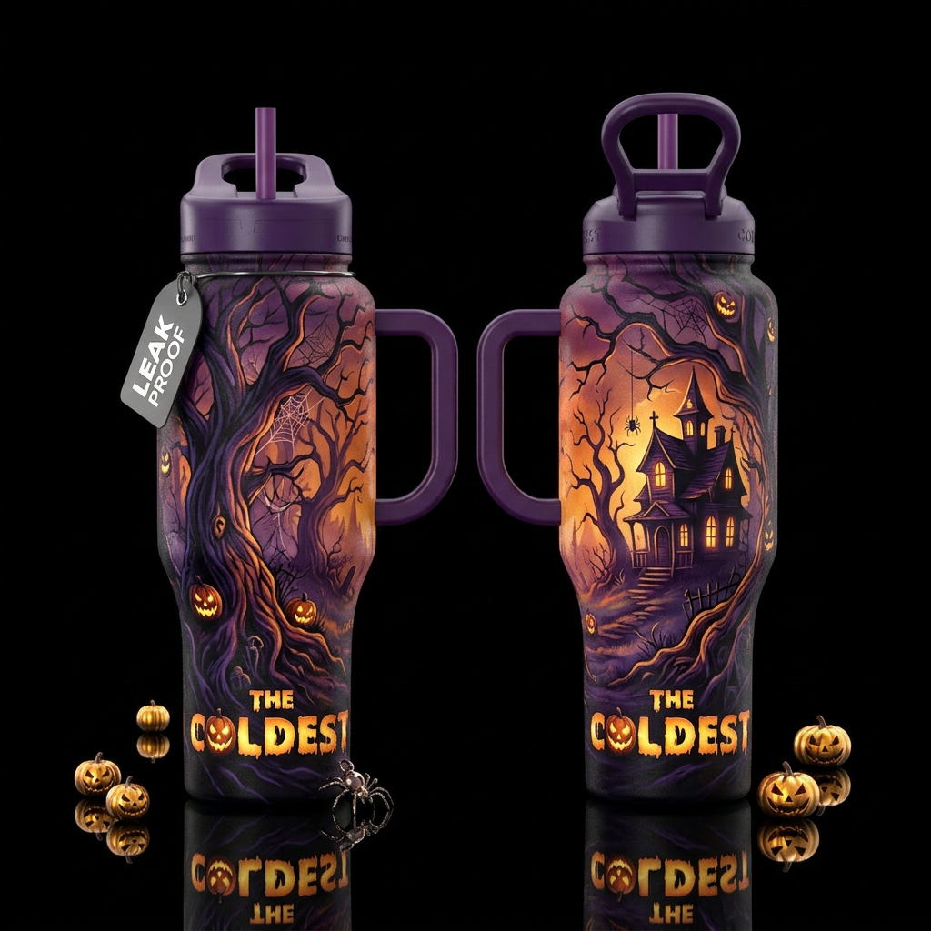 please show both the front and back of the bottle,... water bottle design