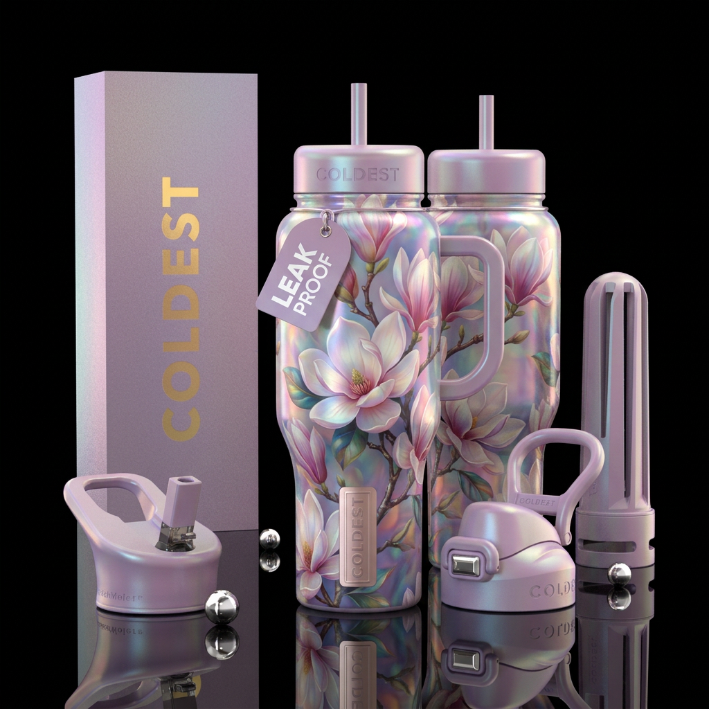 please show both the front and back of the bottle,... water bottle design