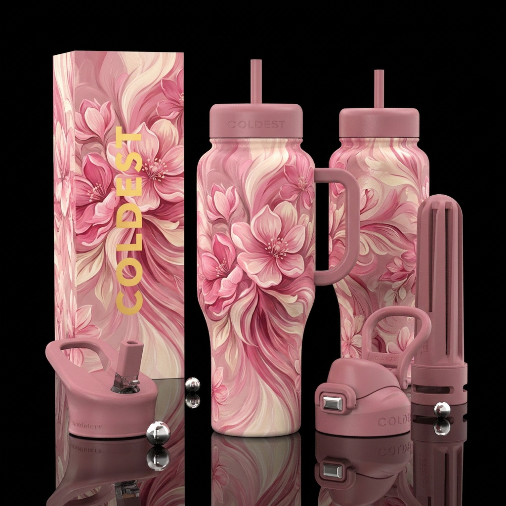 please show both the front and back of the bottle,... water bottle design