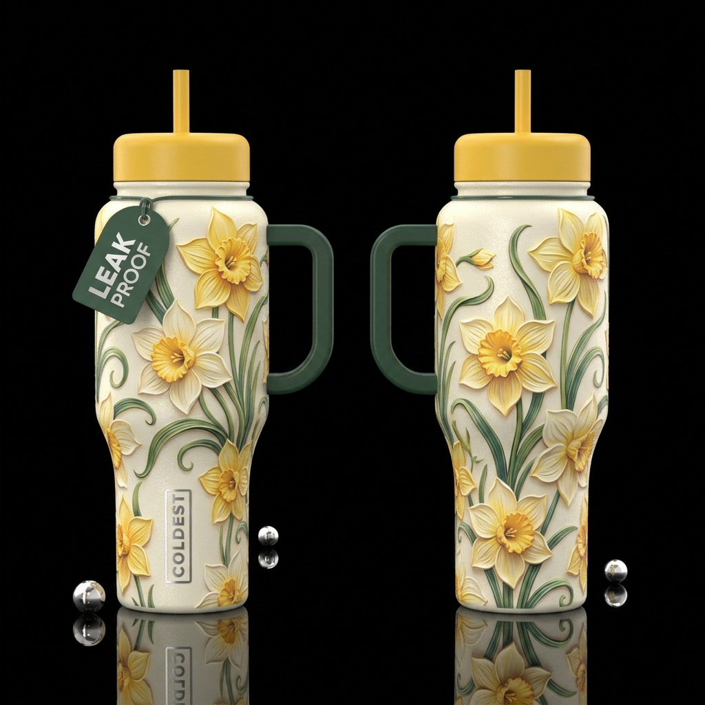 please show both the front and back of the bottle,... water bottle design