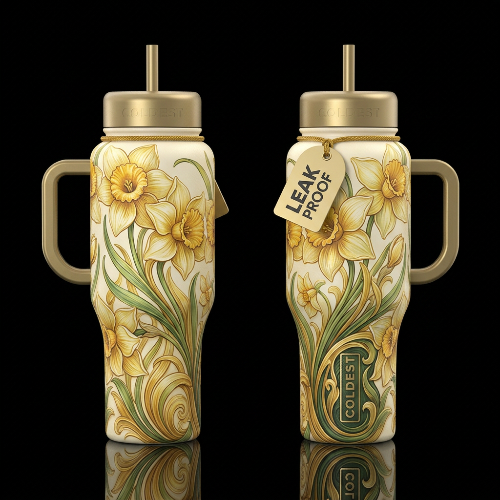 please show both the front and back of the bottle,... water bottle design