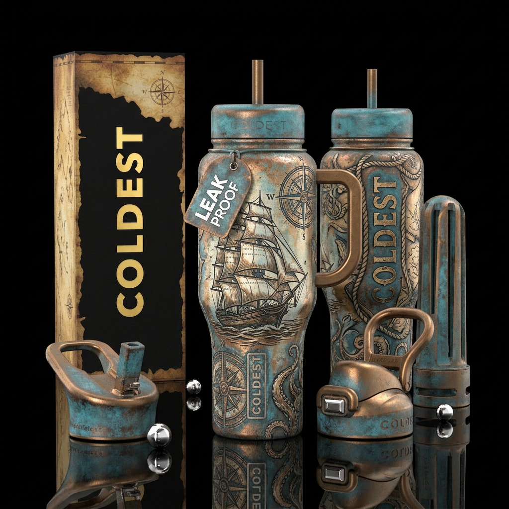 please show both the front and back of the bottle,... water bottle design