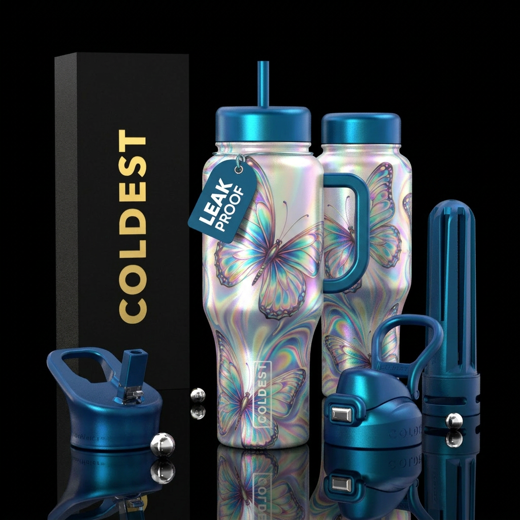 please show both the front and back of the bottle,... water bottle design