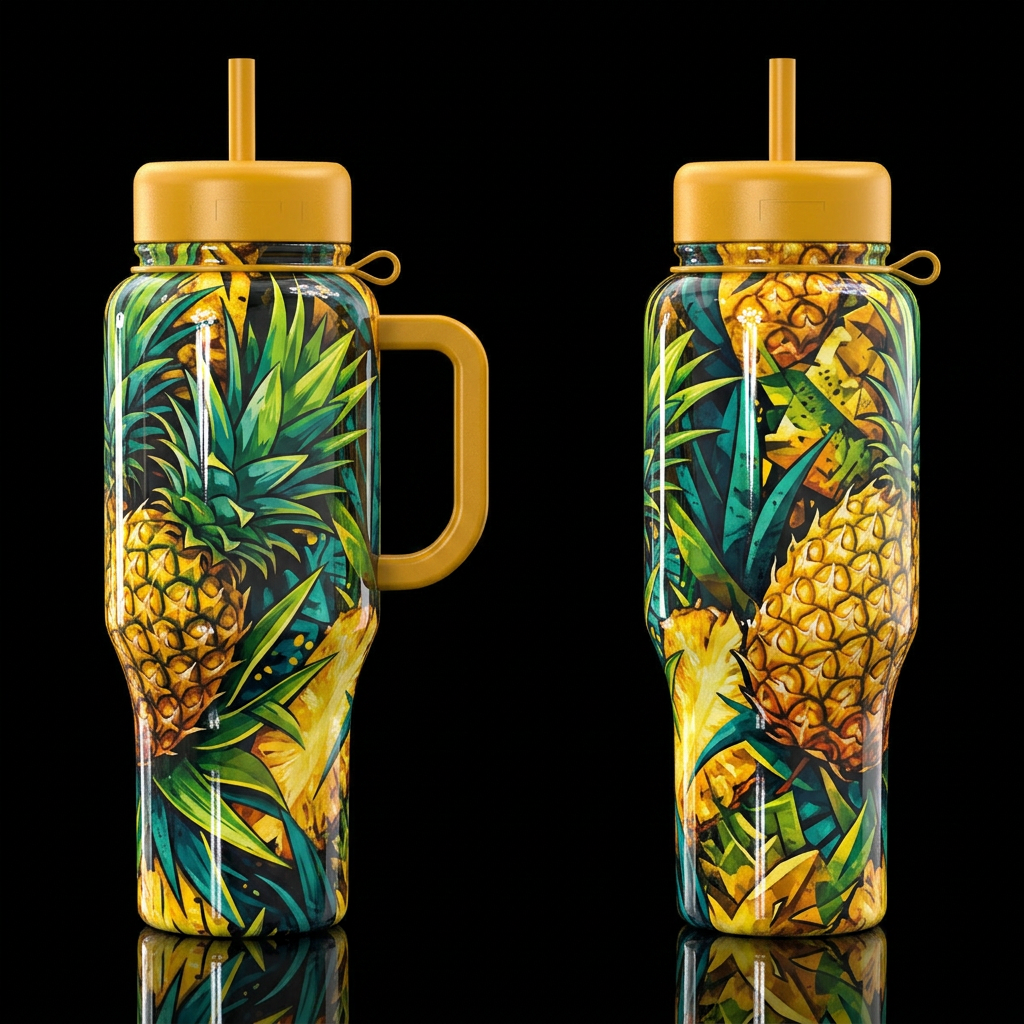 please show both the front and back of the bottle,... water bottle design