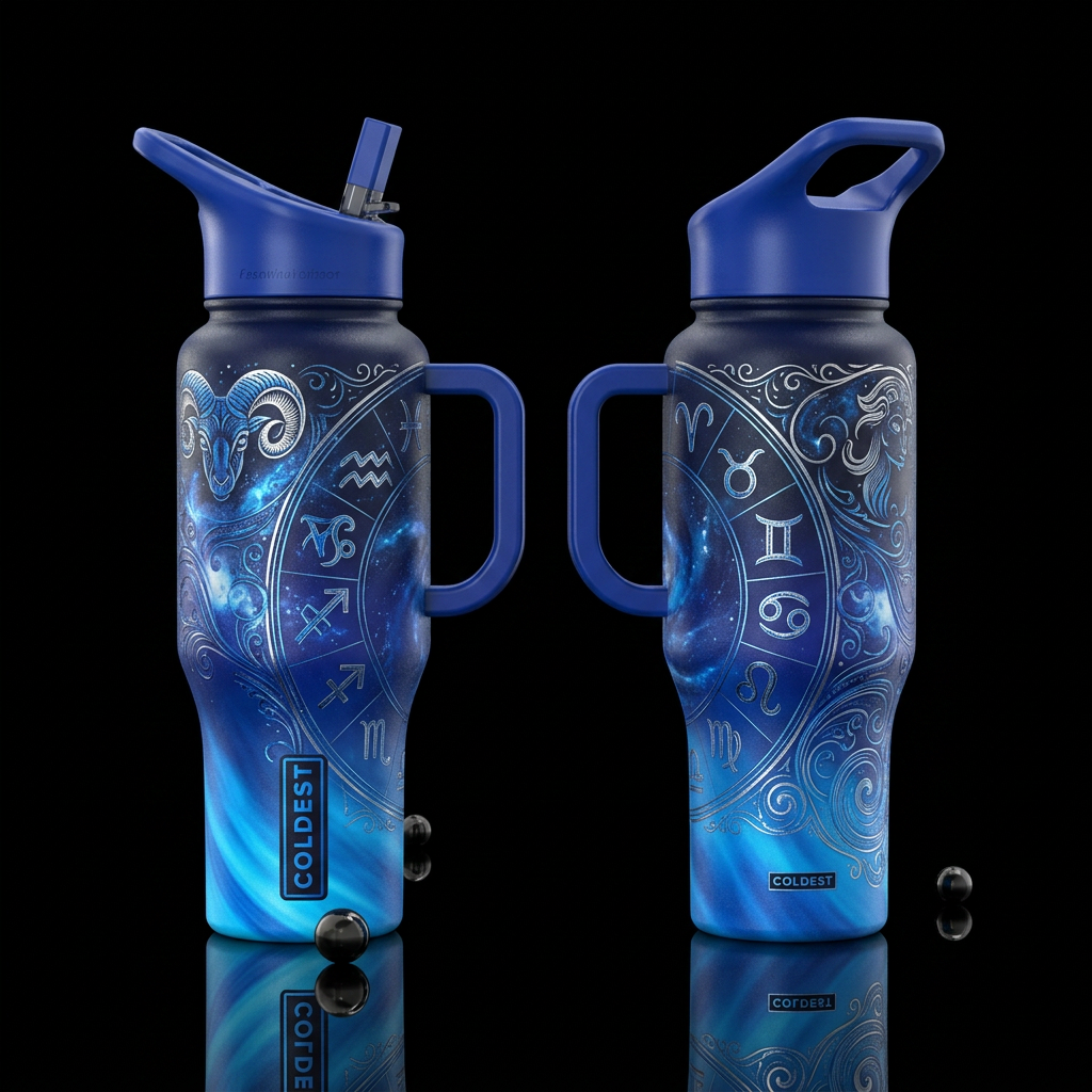please show both the front and back of the bottle,... water bottle design