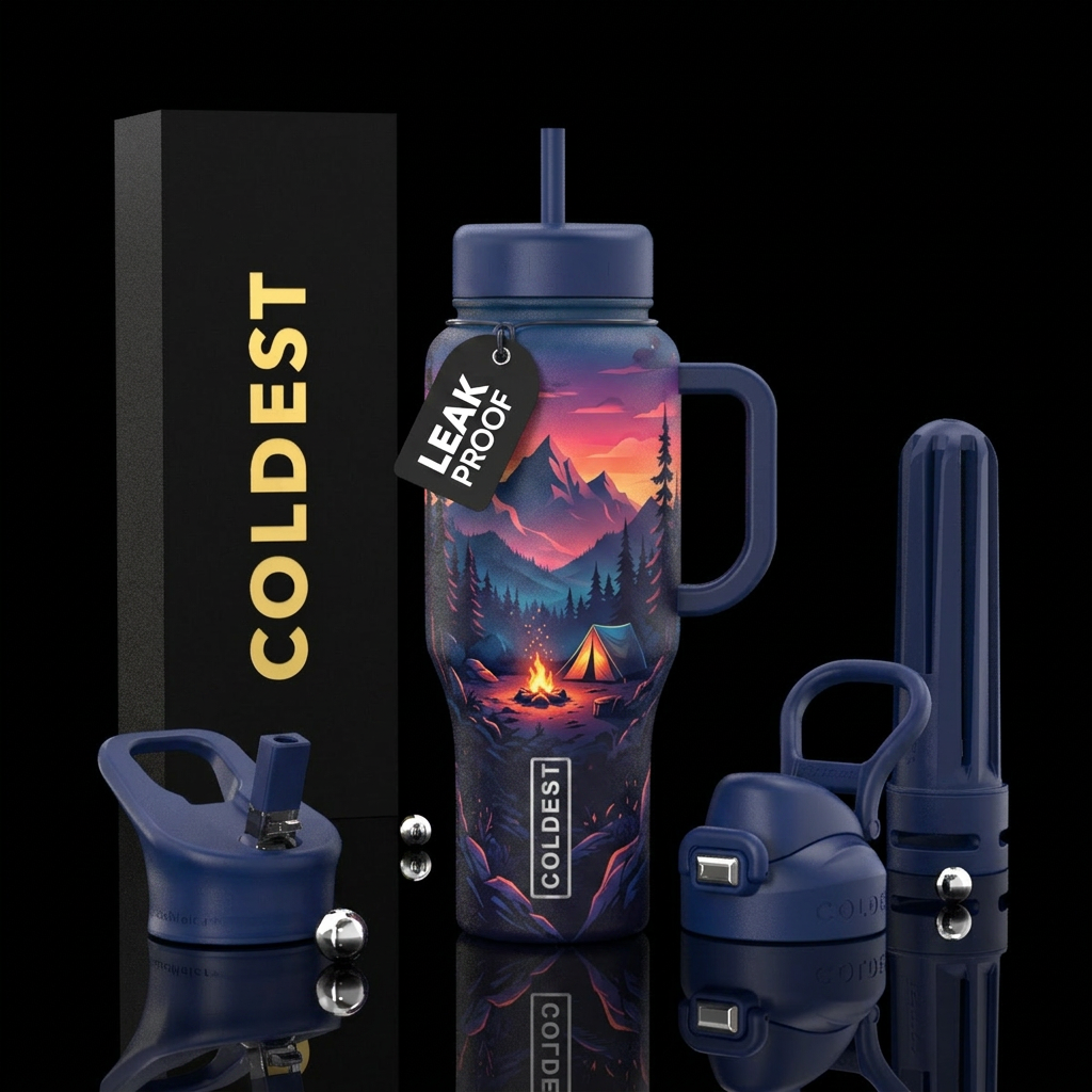 please show both the front and back of the bottle,... water bottle design