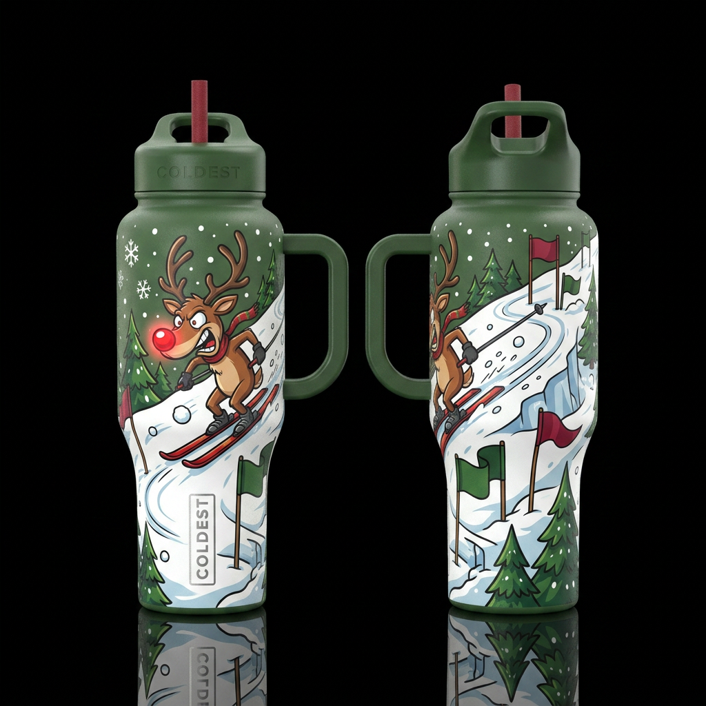 please show both the front and back of the bottle,... water bottle design