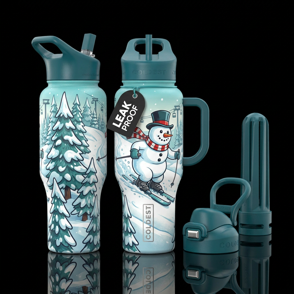 please show both the front and back of the bottle,... water bottle design