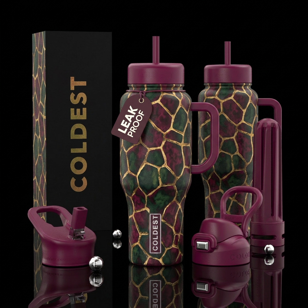 please show both the front and back of the bottle,... water bottle design