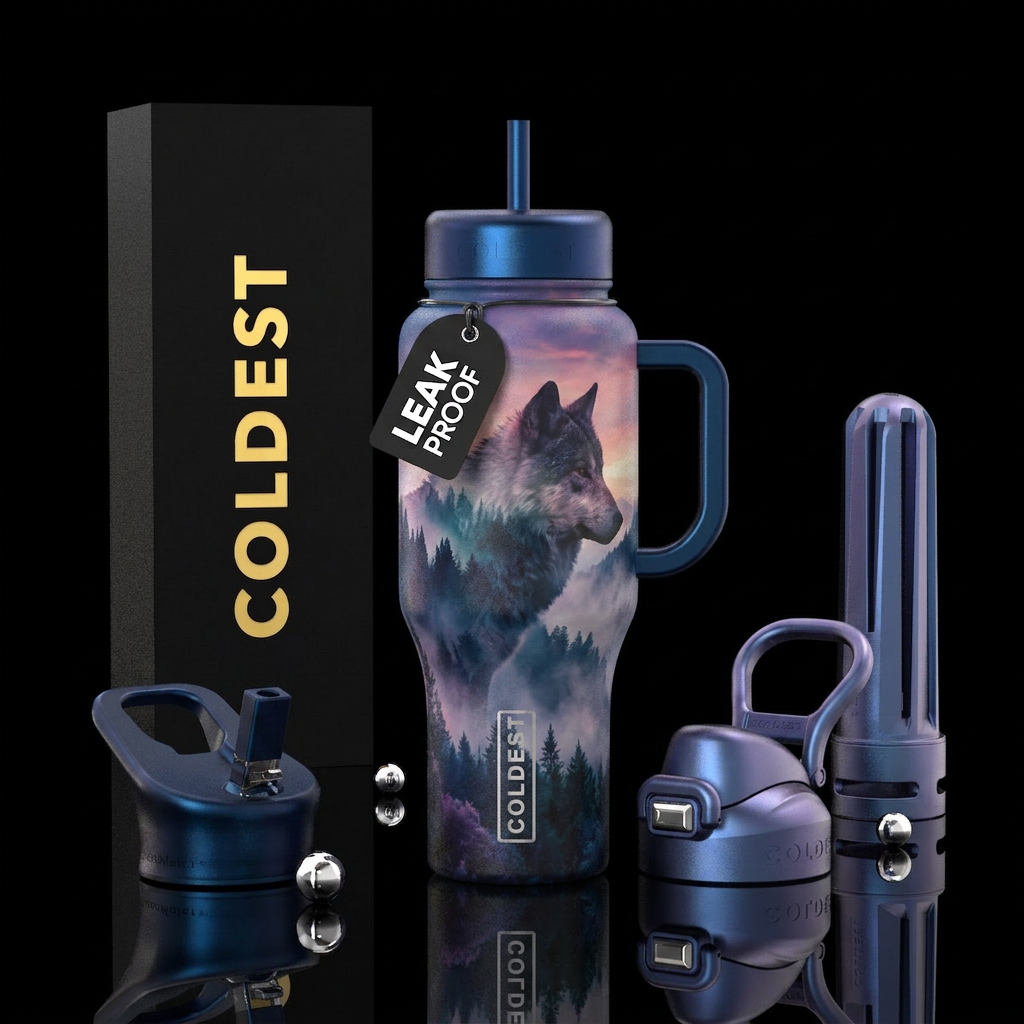 please show both the front and back of the bottle,... water bottle design