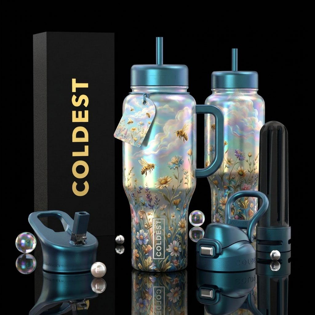 please show both the front and back of the bottle,... water bottle design