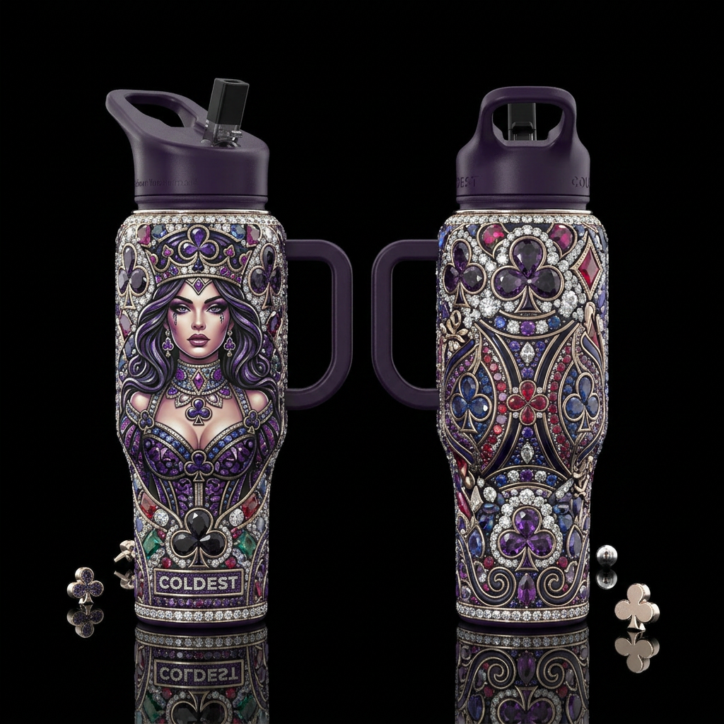 please show both the front and back of the bottle,... water bottle design