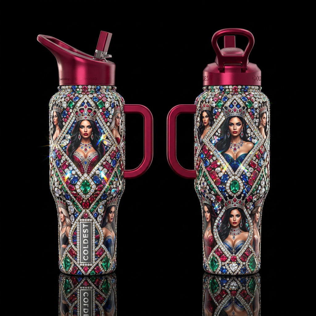 please show both the front and back of the bottle,... water bottle design