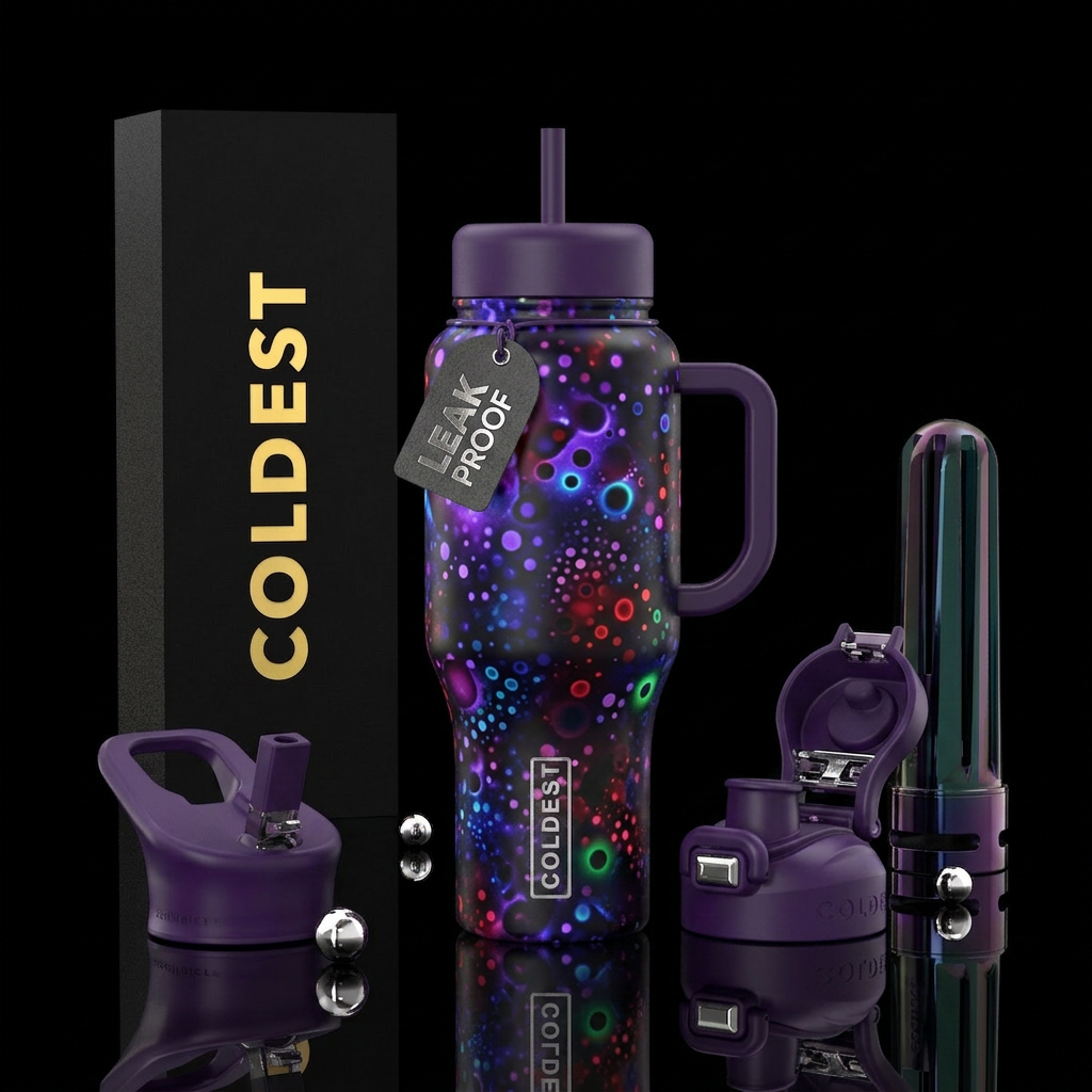 please show both the front and back of the bottle,... water bottle design
