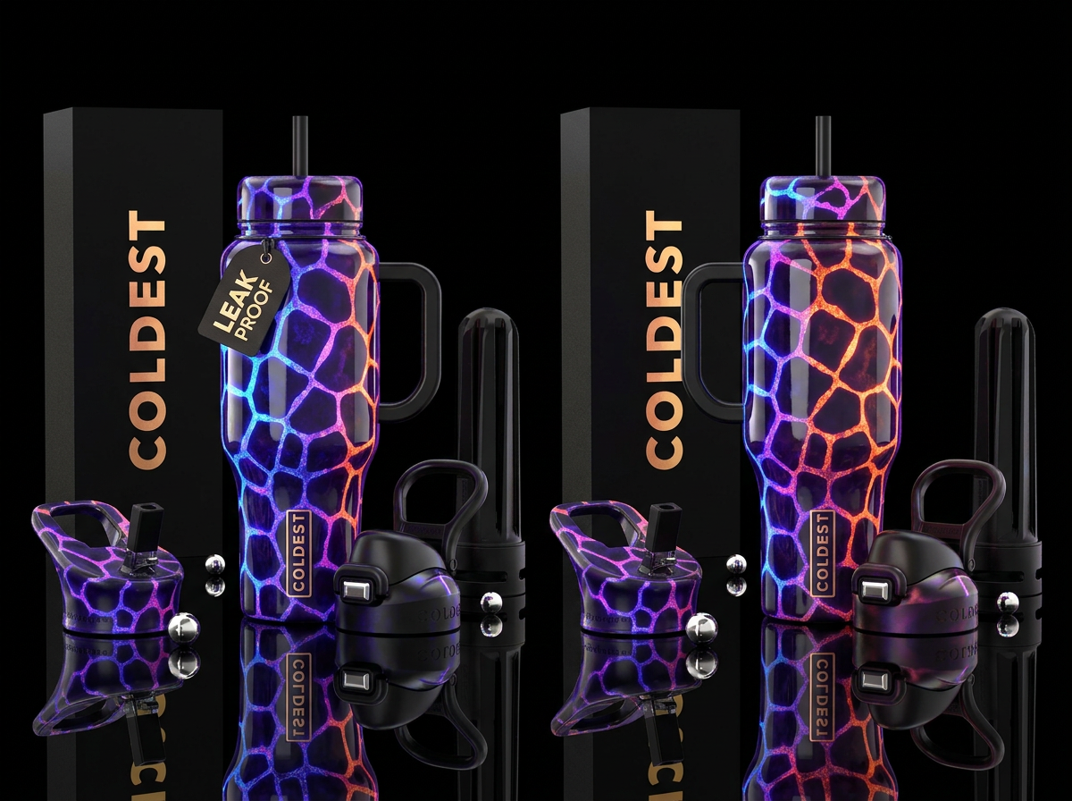 please show both the front and back of the bottle,... water bottle design