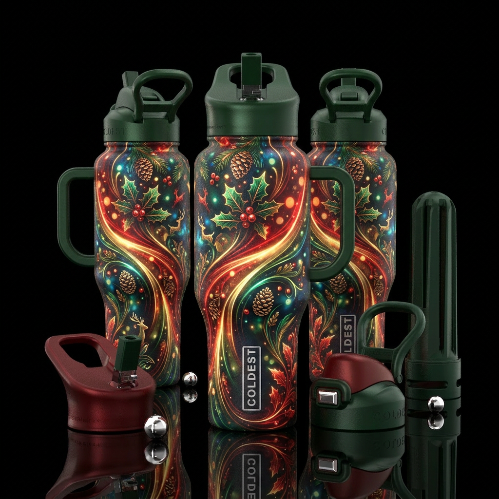 please show both the front and back of the bottle,... water bottle design