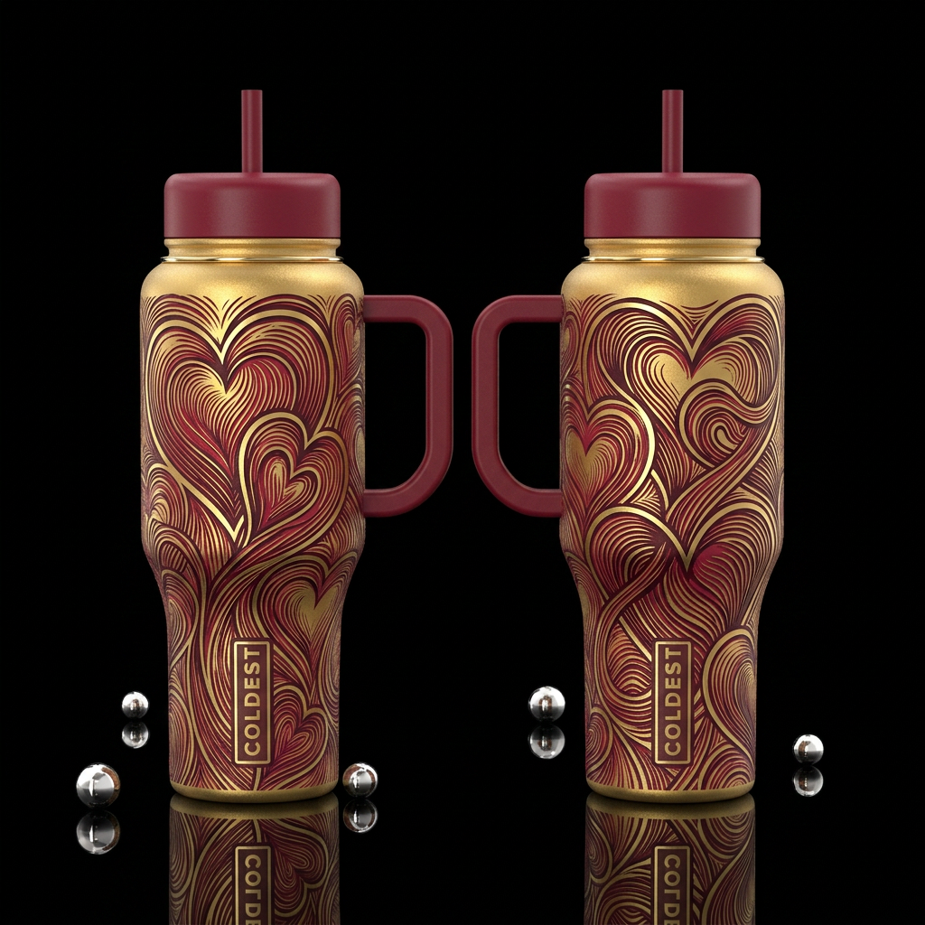 please show both the front and back of the bottle,... water bottle design