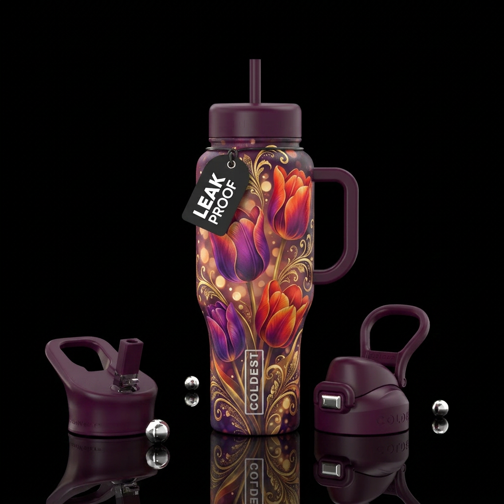 please show both the front and back of the bottle,... water bottle design