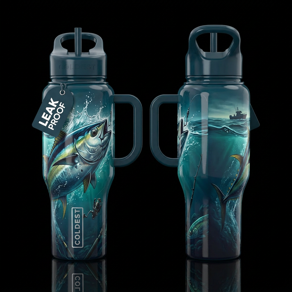 please show both the front and back of the bottle,... water bottle design