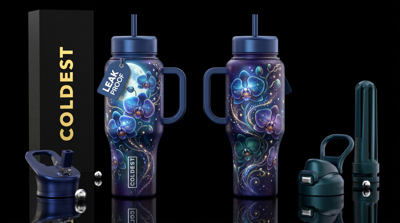 please show both the front and back of the bottle,... water bottle design