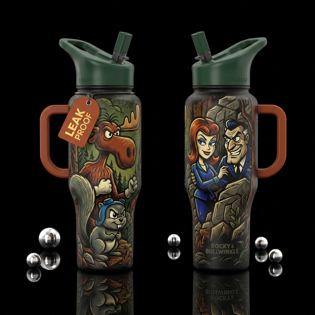please show both the front and back of the bottle,... water bottle design