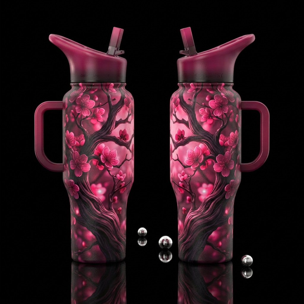 please show both the front and back of the bottle,... water bottle design