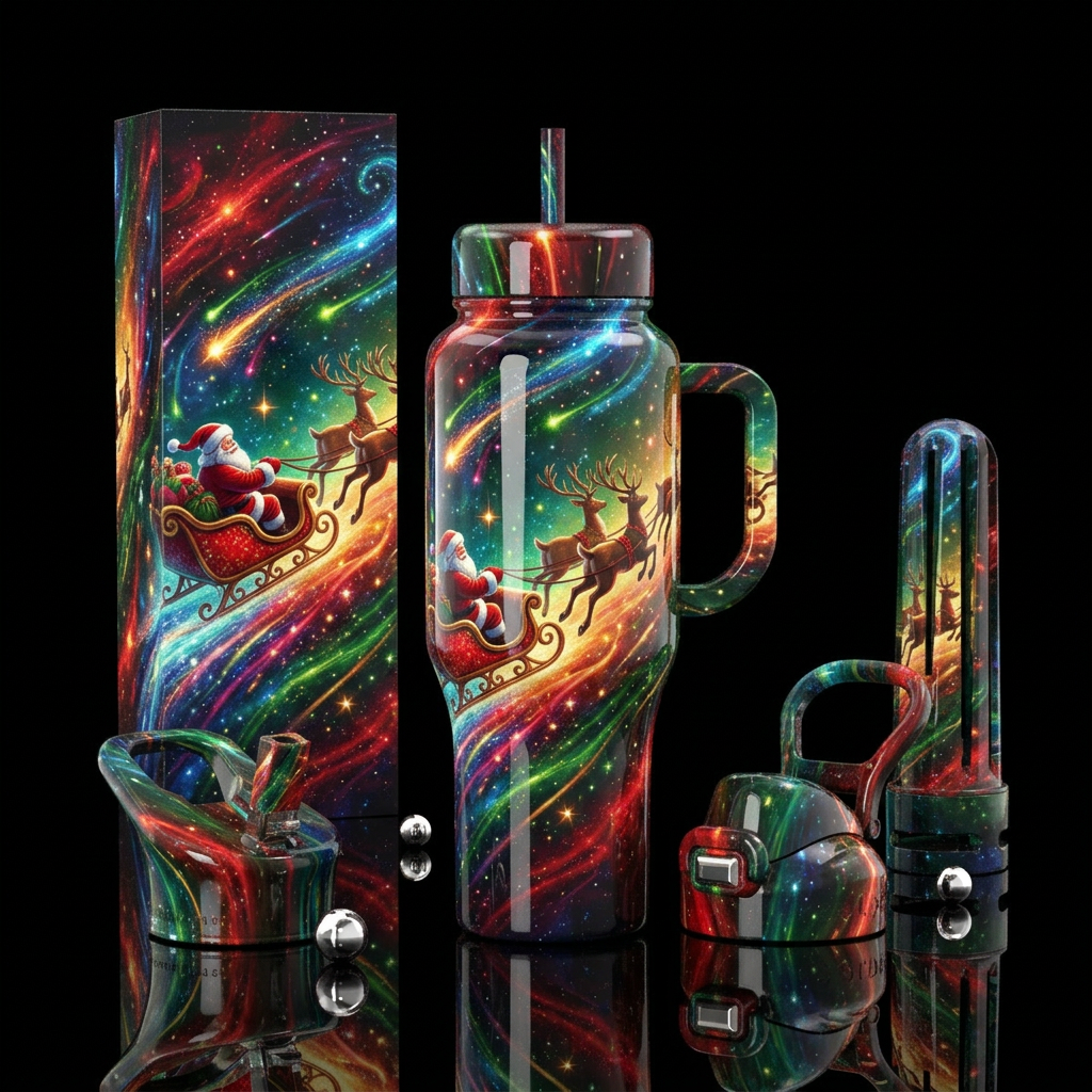 The Magic of Christmas water bottle design