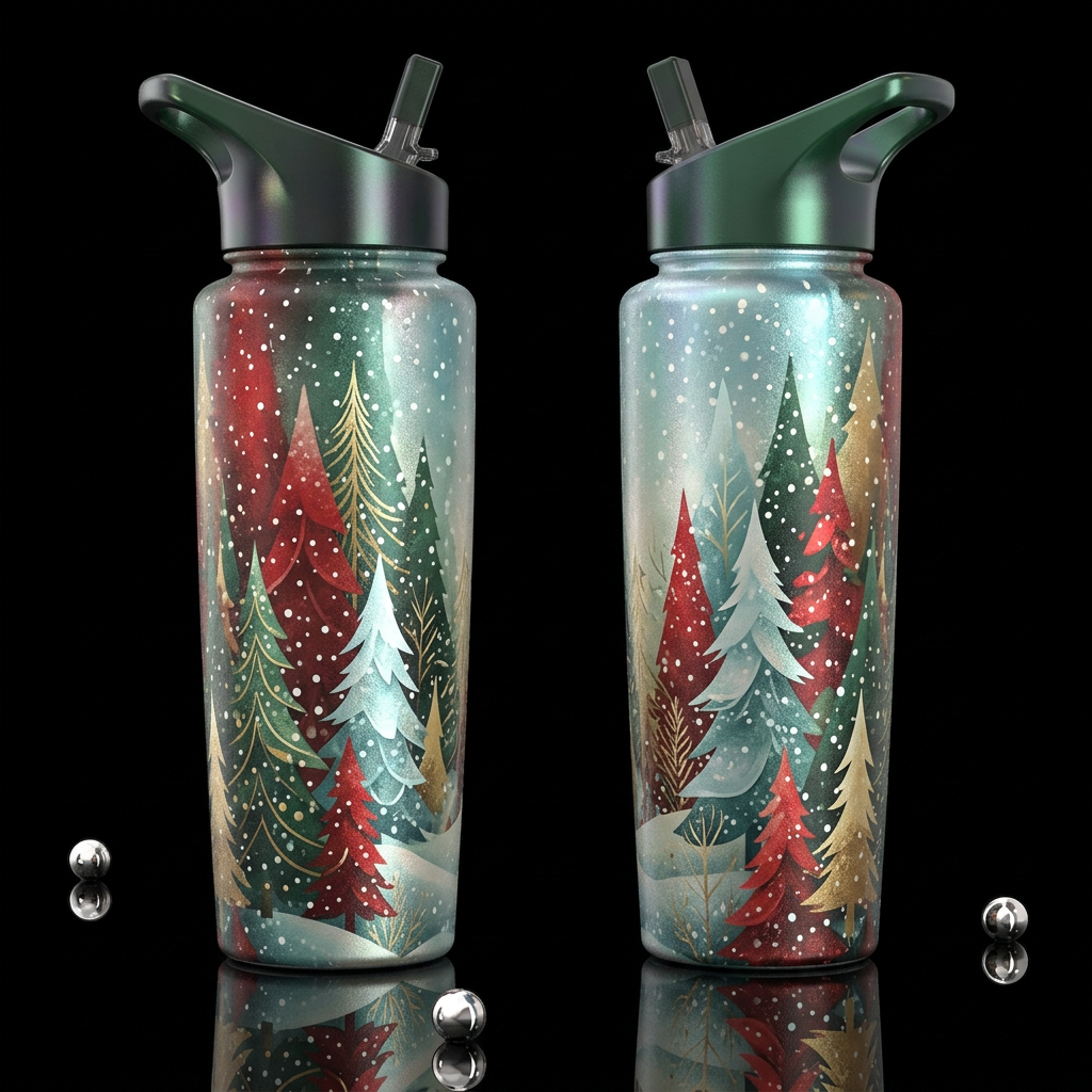 Christmas in Color water bottle design