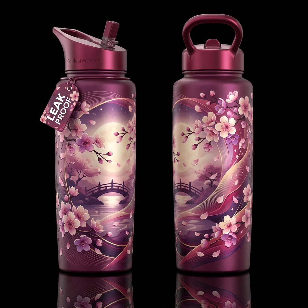 Bridge of Serenity water bottle design