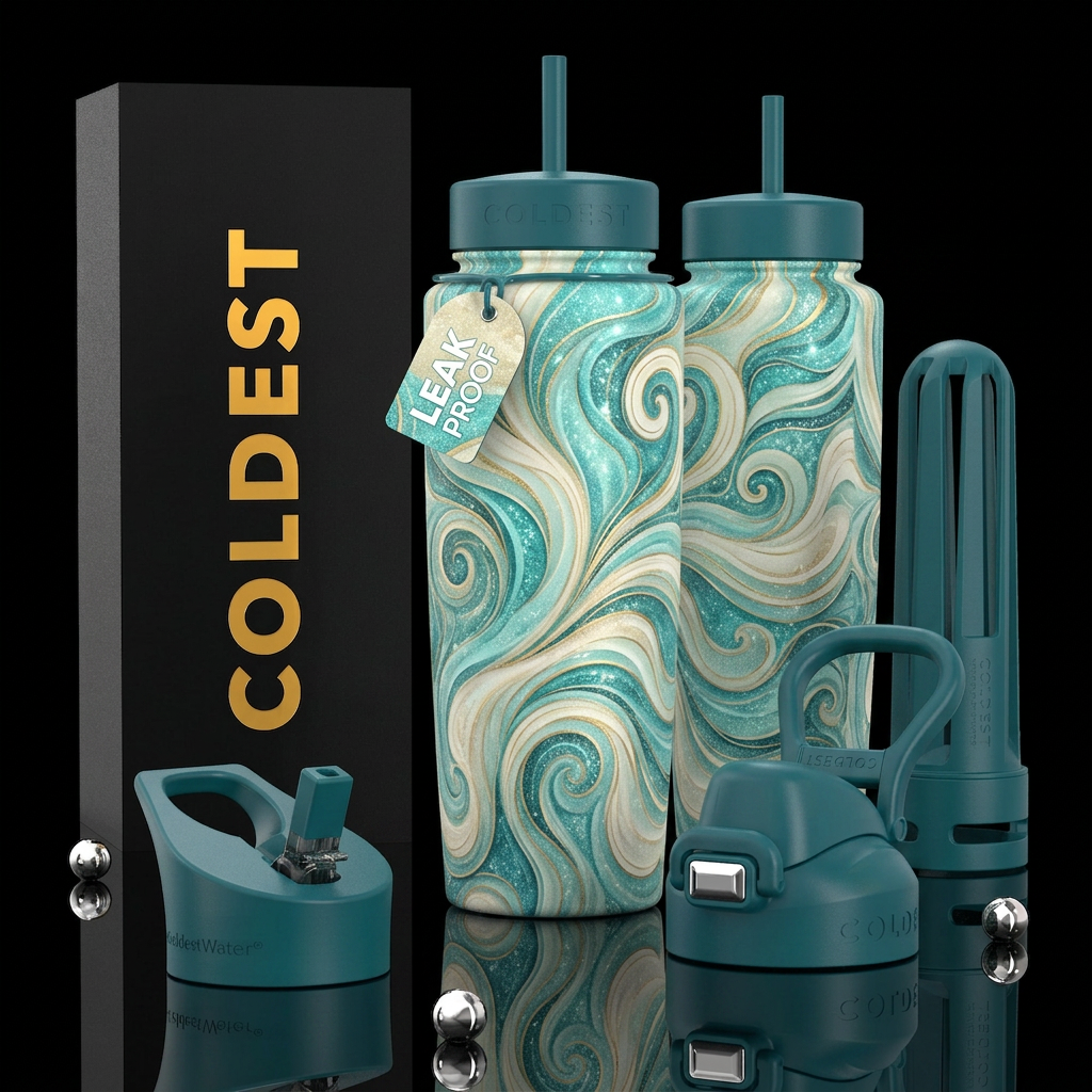 Aqua Swirl water bottle design
