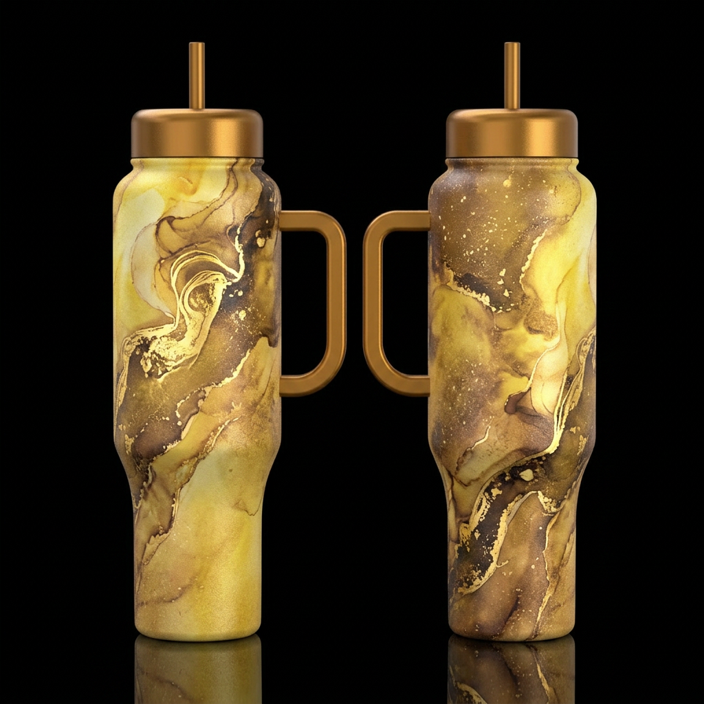 please show both the front and back of the bottle,... water bottle design