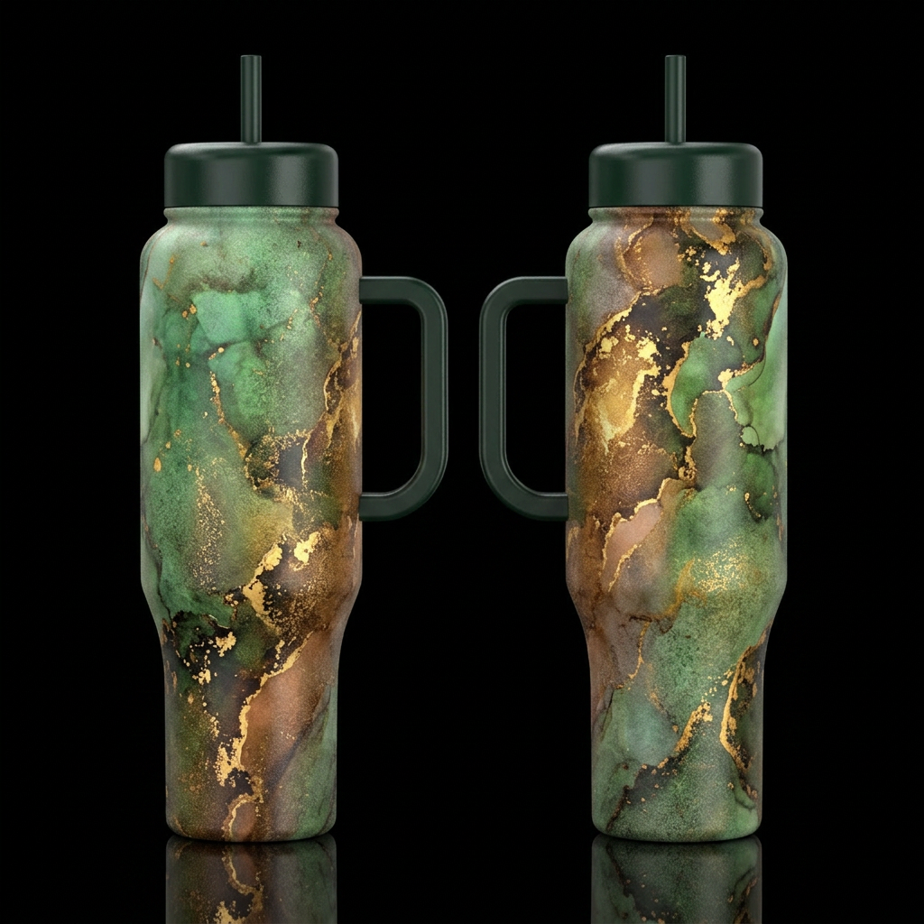 please show both the front and back of the bottle,... water bottle design