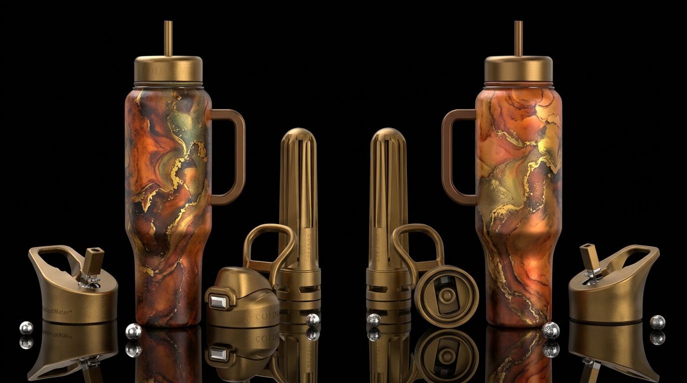 please show both the front and back of the bottle,... water bottle design