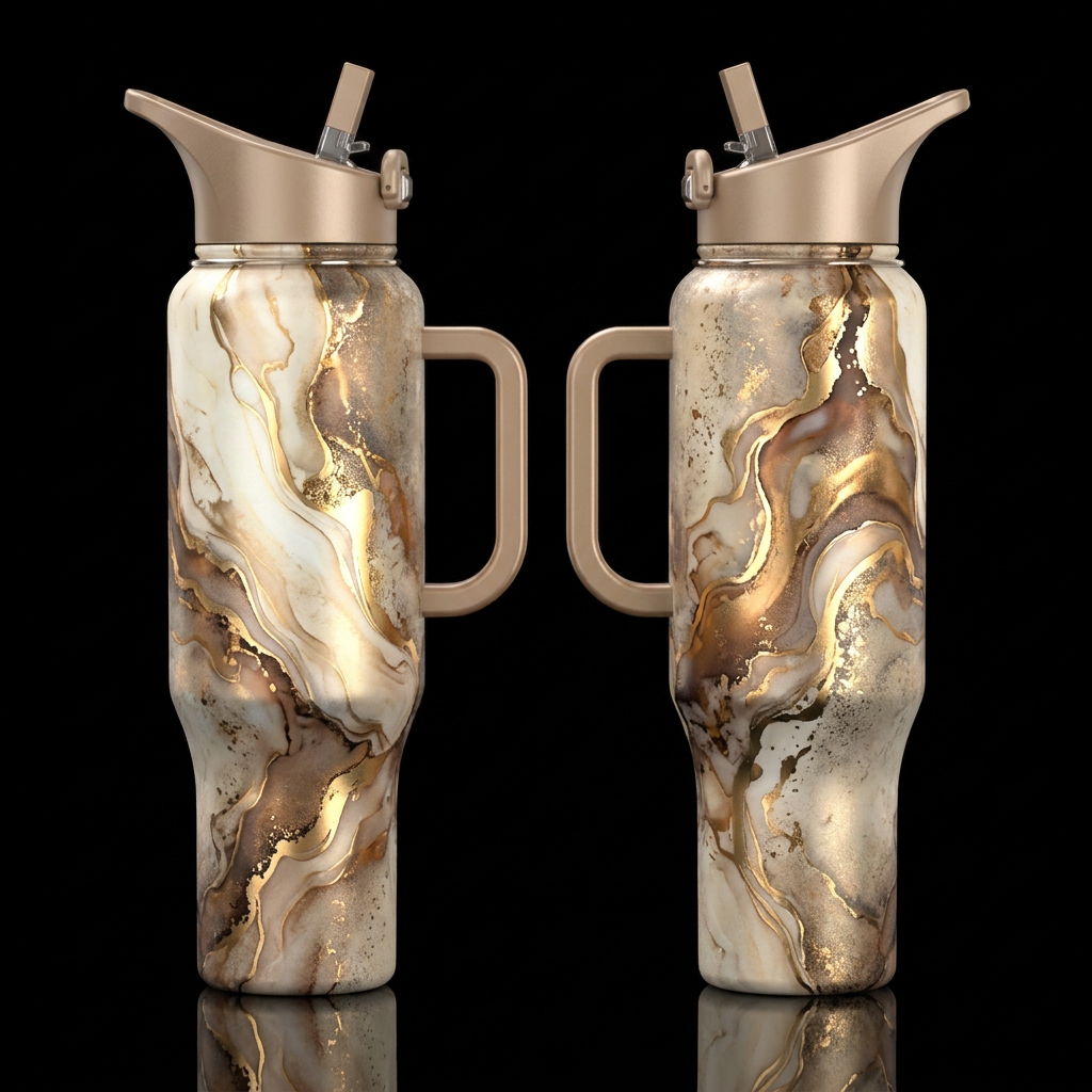 please show both the front and back of the bottle,... water bottle design