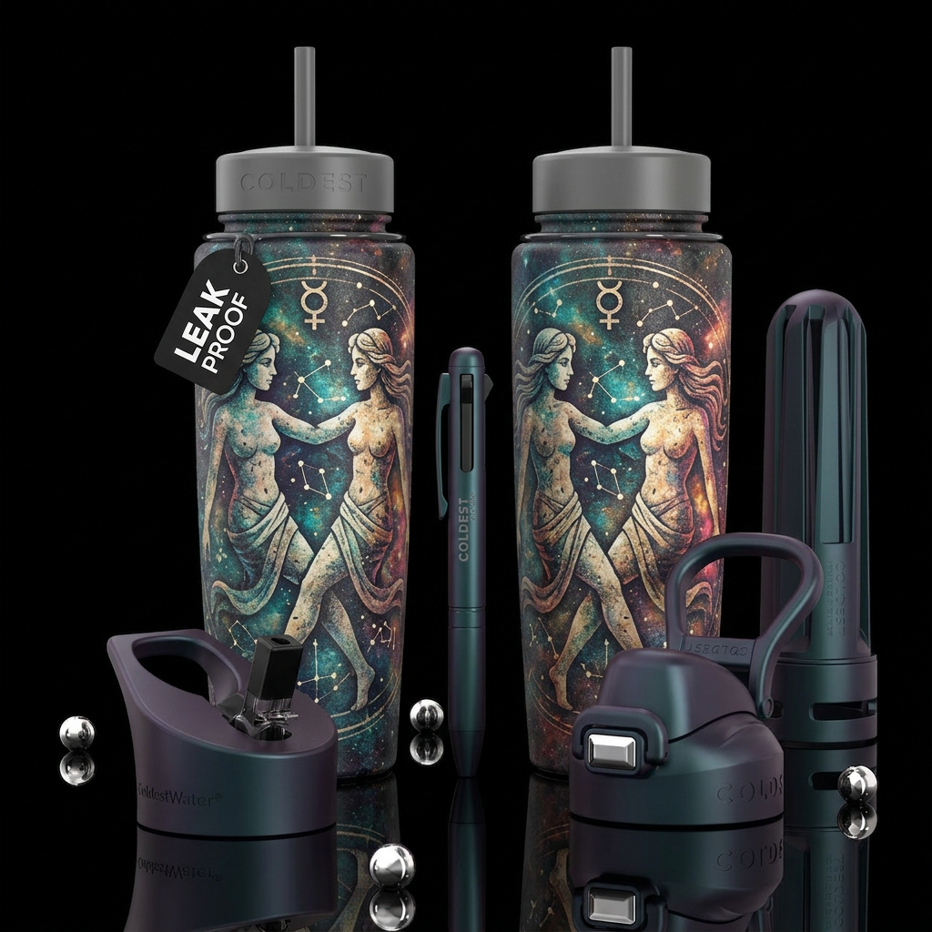please show both the front and back of the bottle,... water bottle design