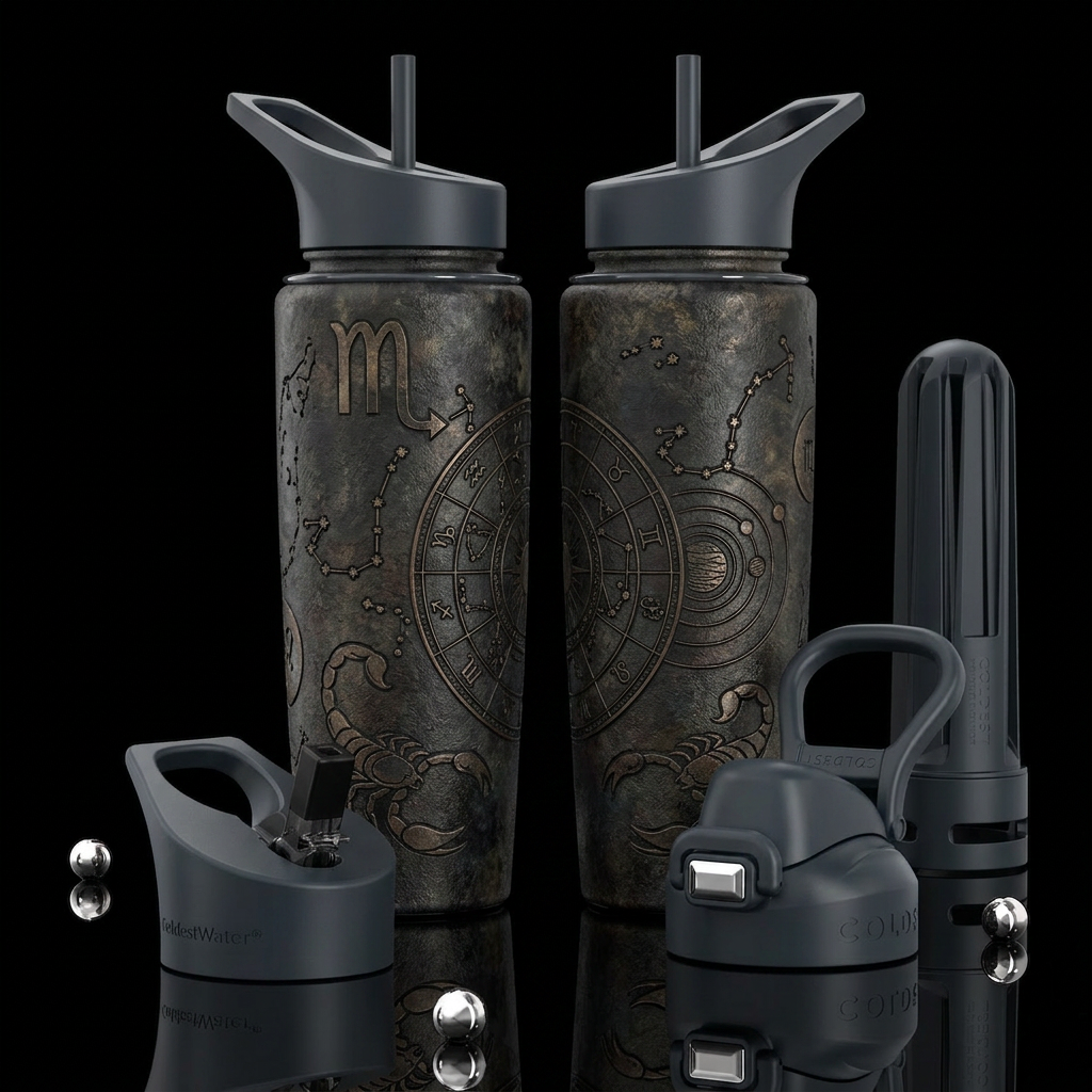 please show both the front and back of the bottle,... water bottle design