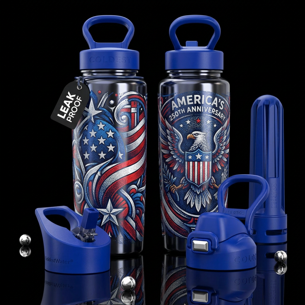 please show both the front and back of the bottle,... water bottle design