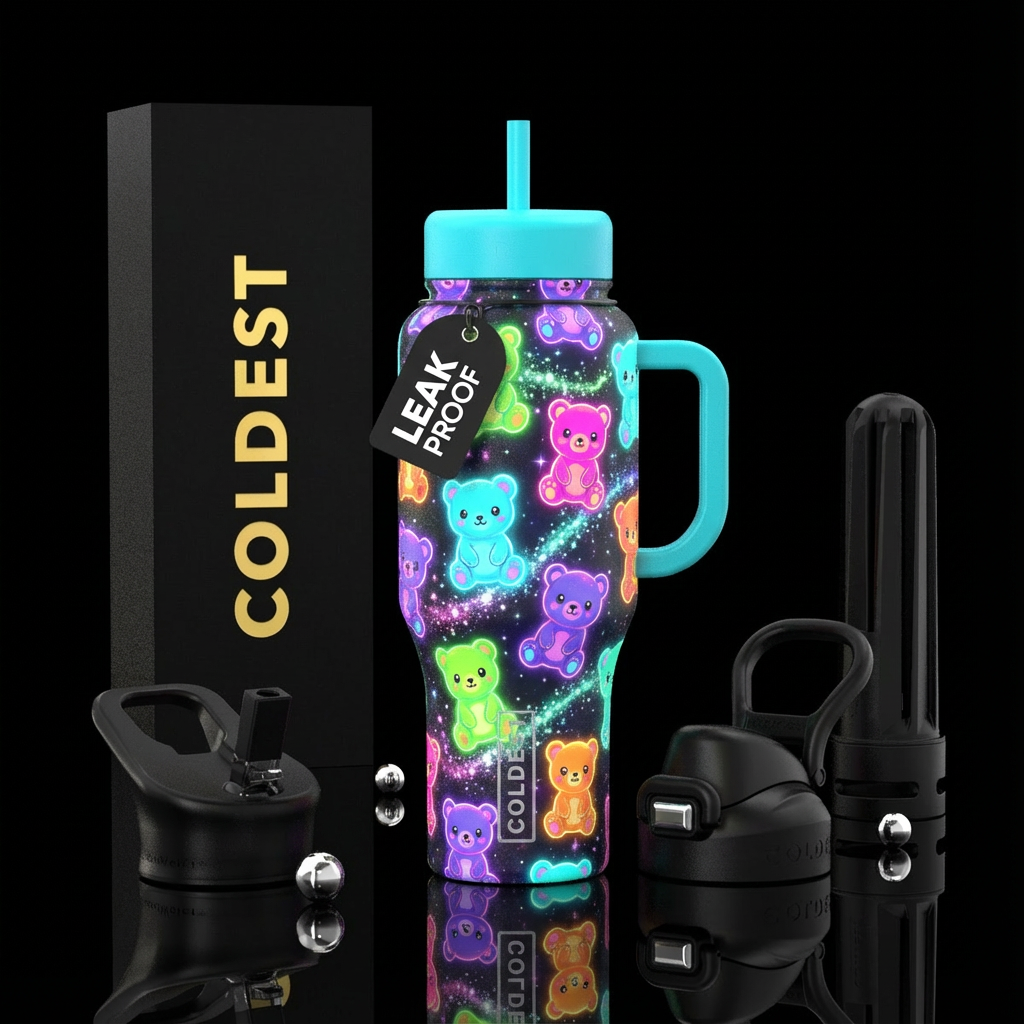 Glowie Baby Bears water bottle design