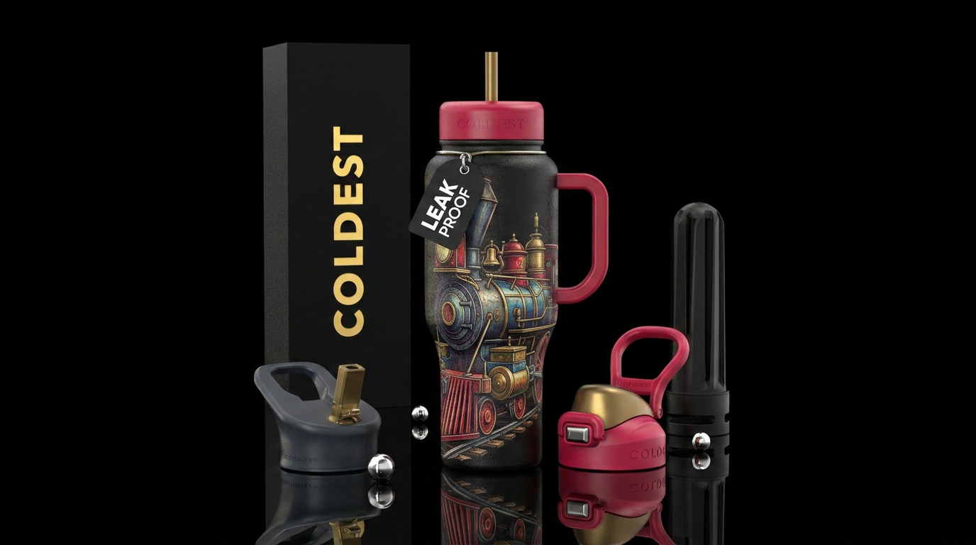 Locomotive water bottle design
