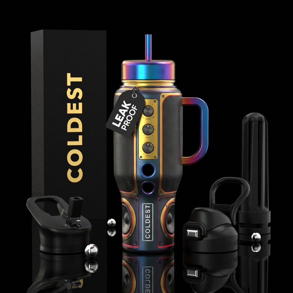 Cup that looks like speaker water bottle design