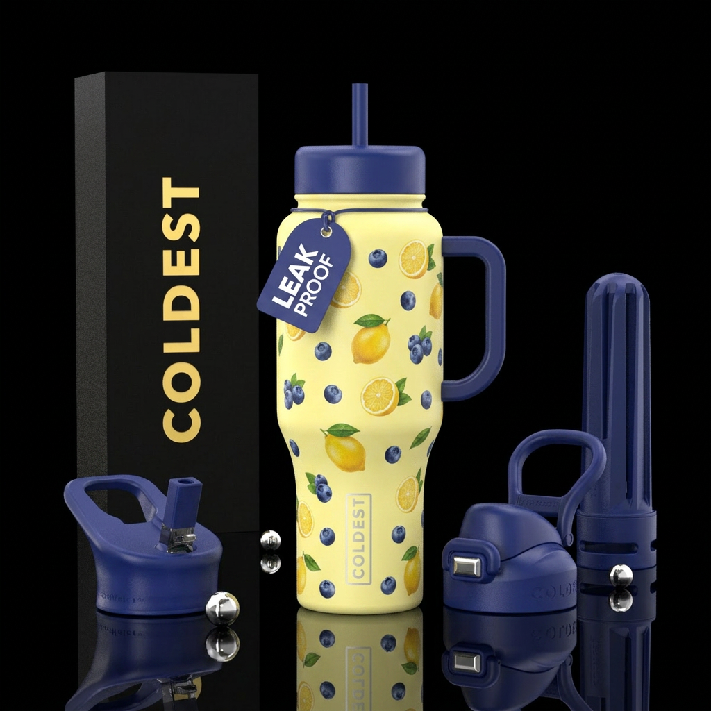 Summer berries water bottle design