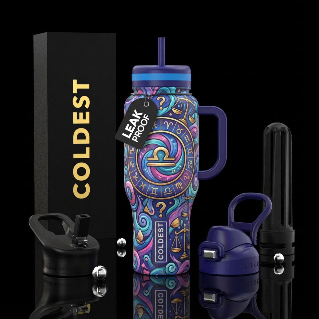 Libra indecisive water bottle design