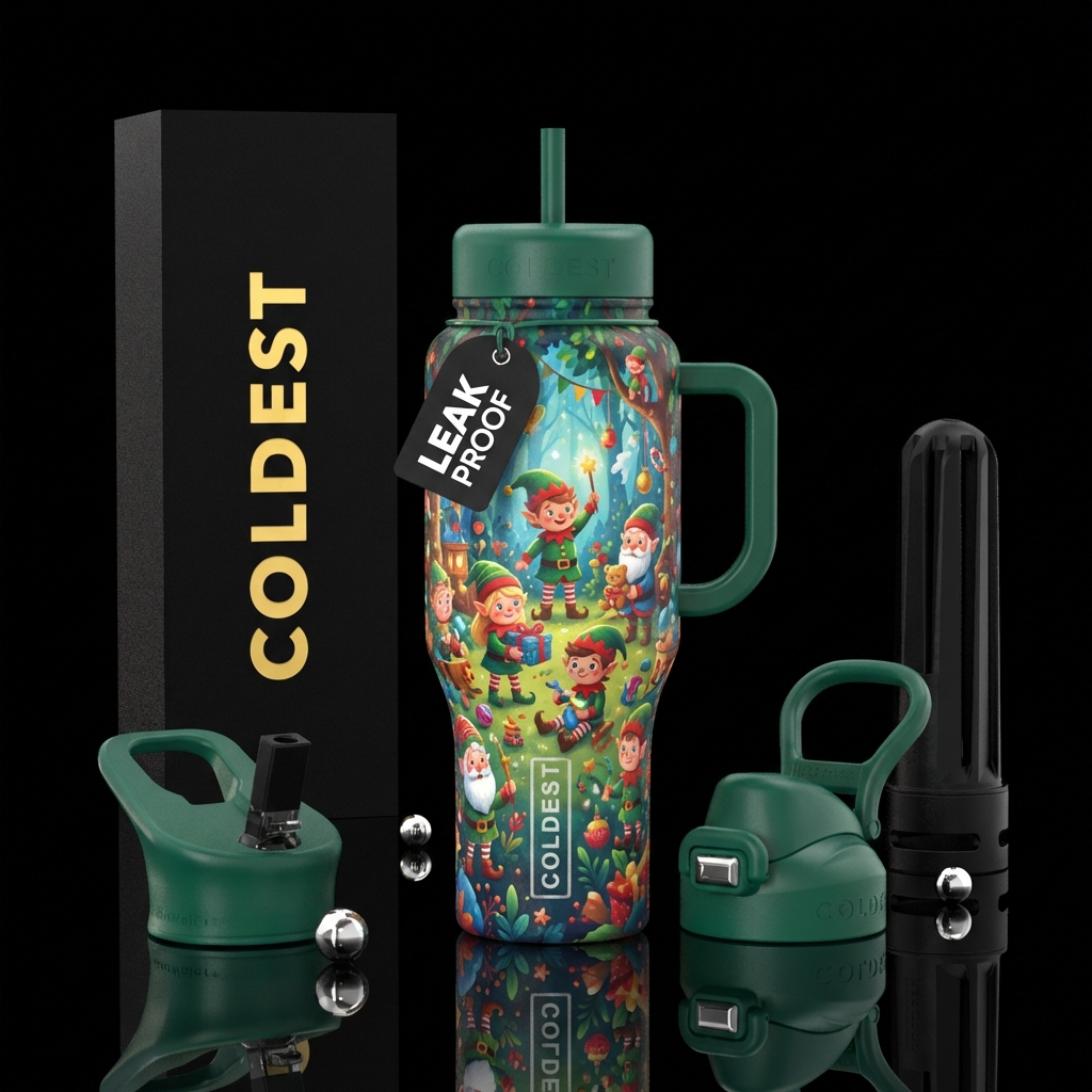 Elves water bottle design