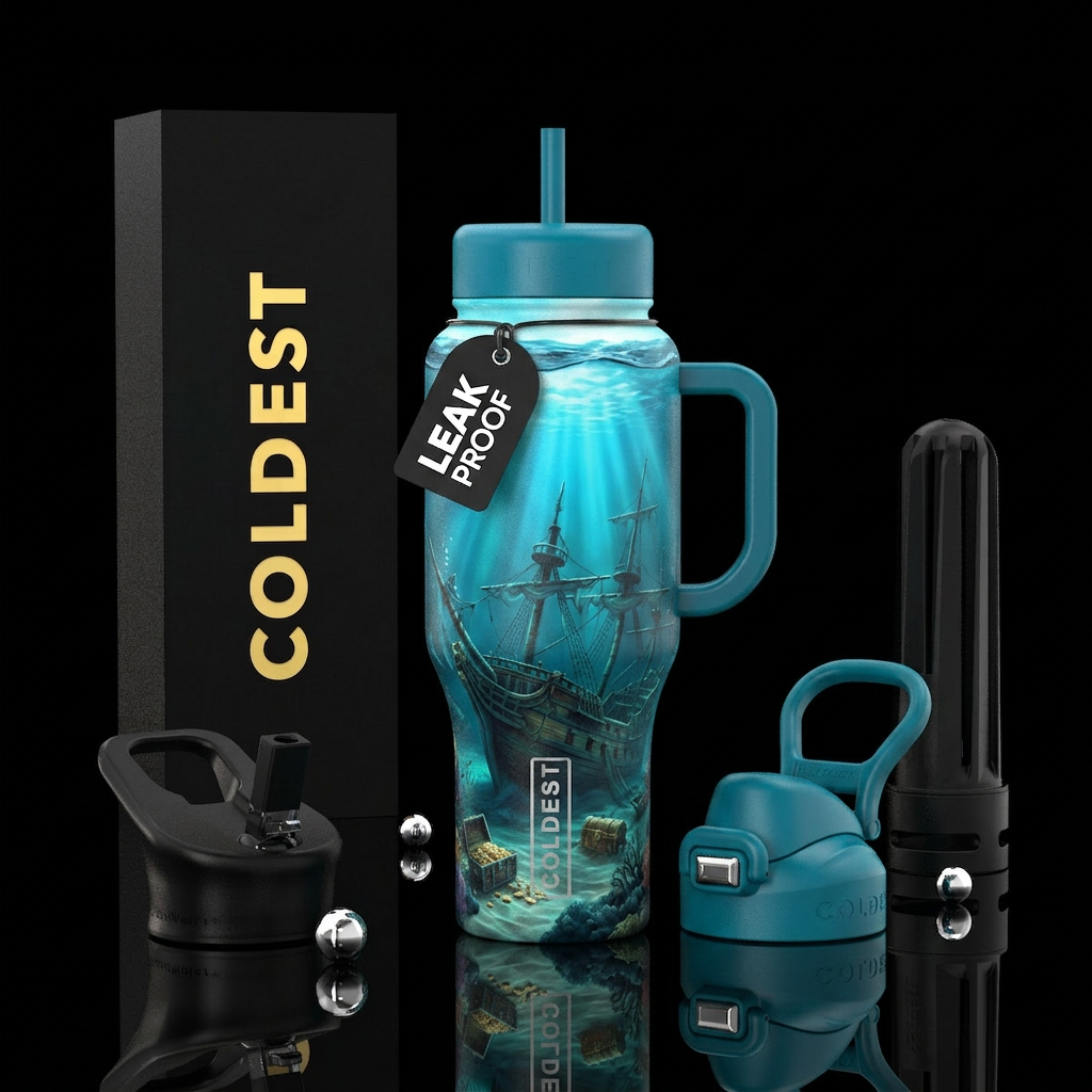 Shipwreck water bottle design
