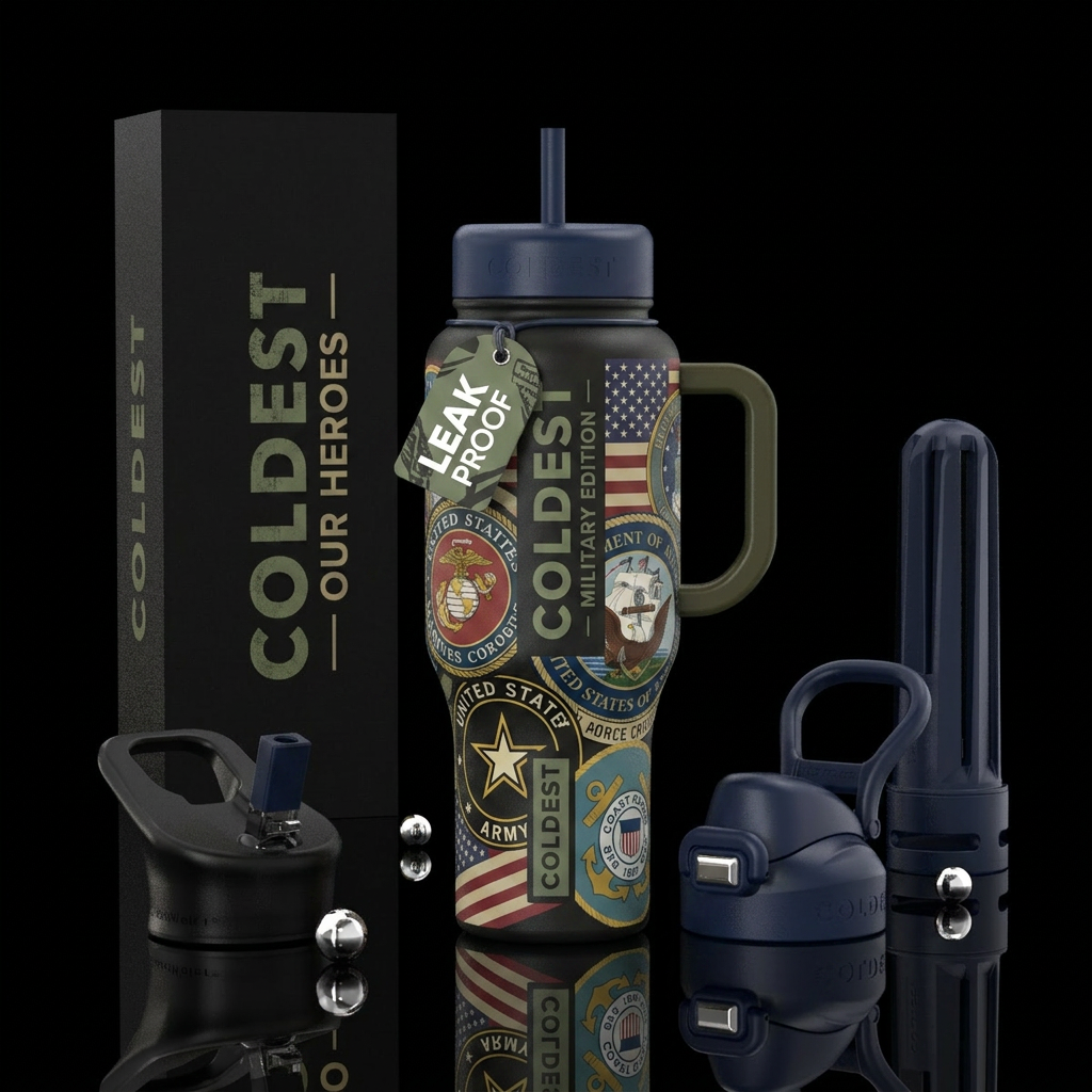 Military Marines Navy Air Force Army Coast Guard F... water bottle design
