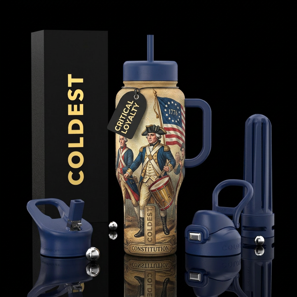 revolutionary war us constitution ratification dru... water bottle design