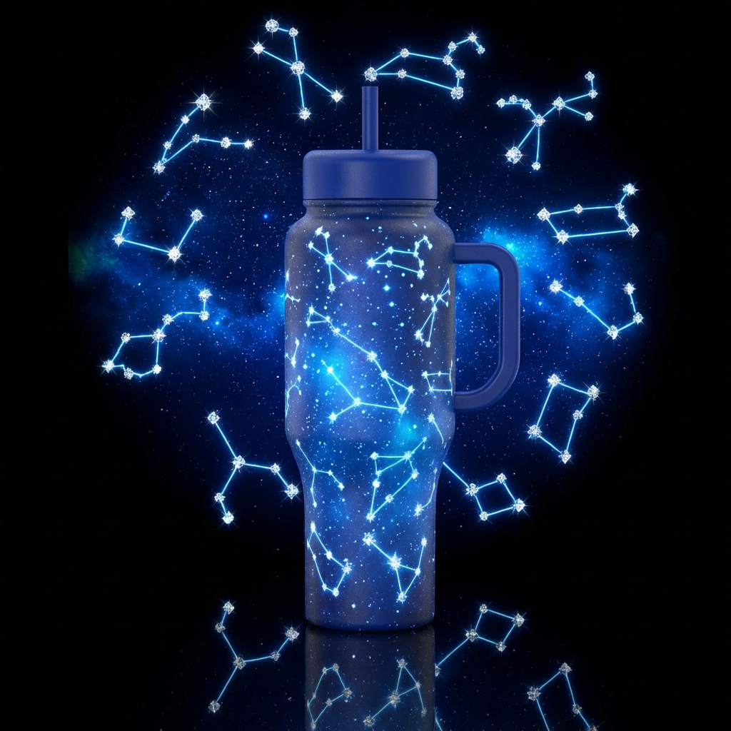 Zodiac constellations the stars are like diamonds ... water bottle design