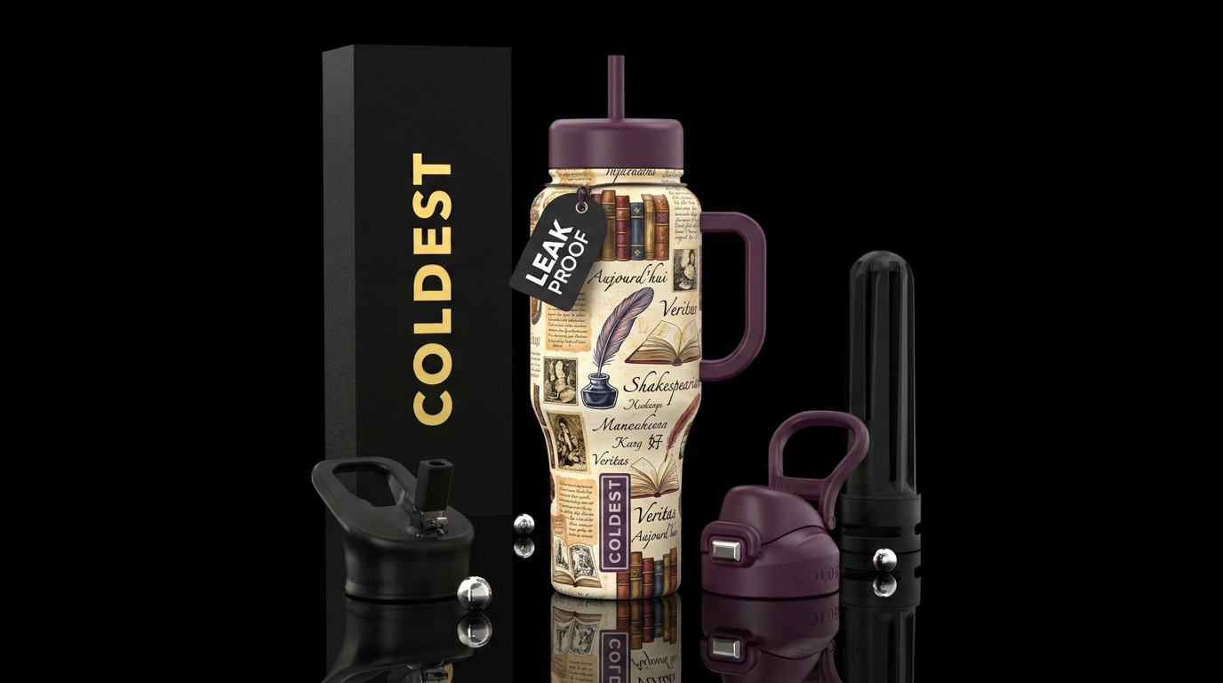Language arts and literature water bottle design