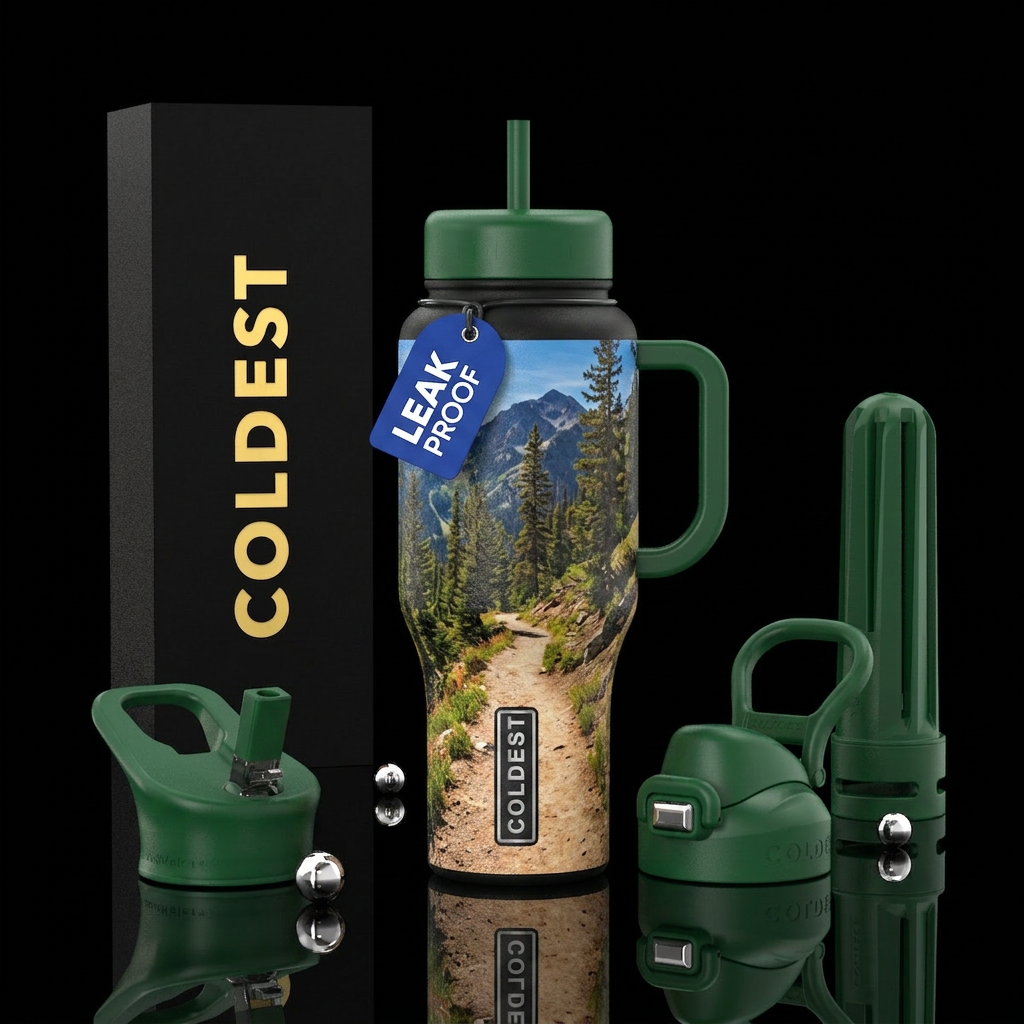Hiking trail water bottle design