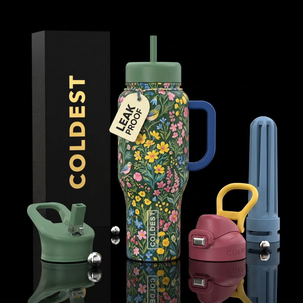 Cottage core water bottle design